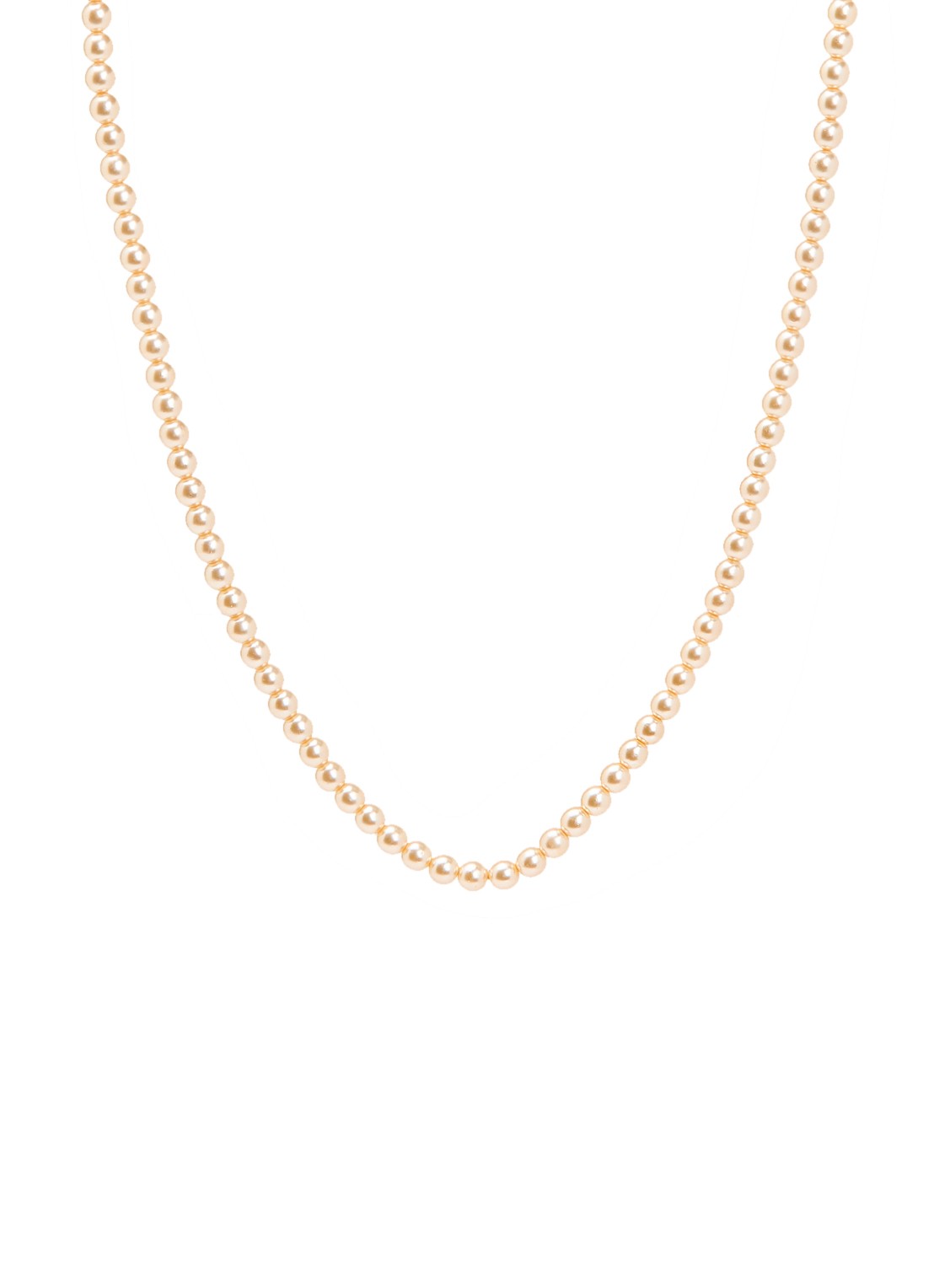 Kroonjuweeltjes Audrey ketting verguld - voorkant beige