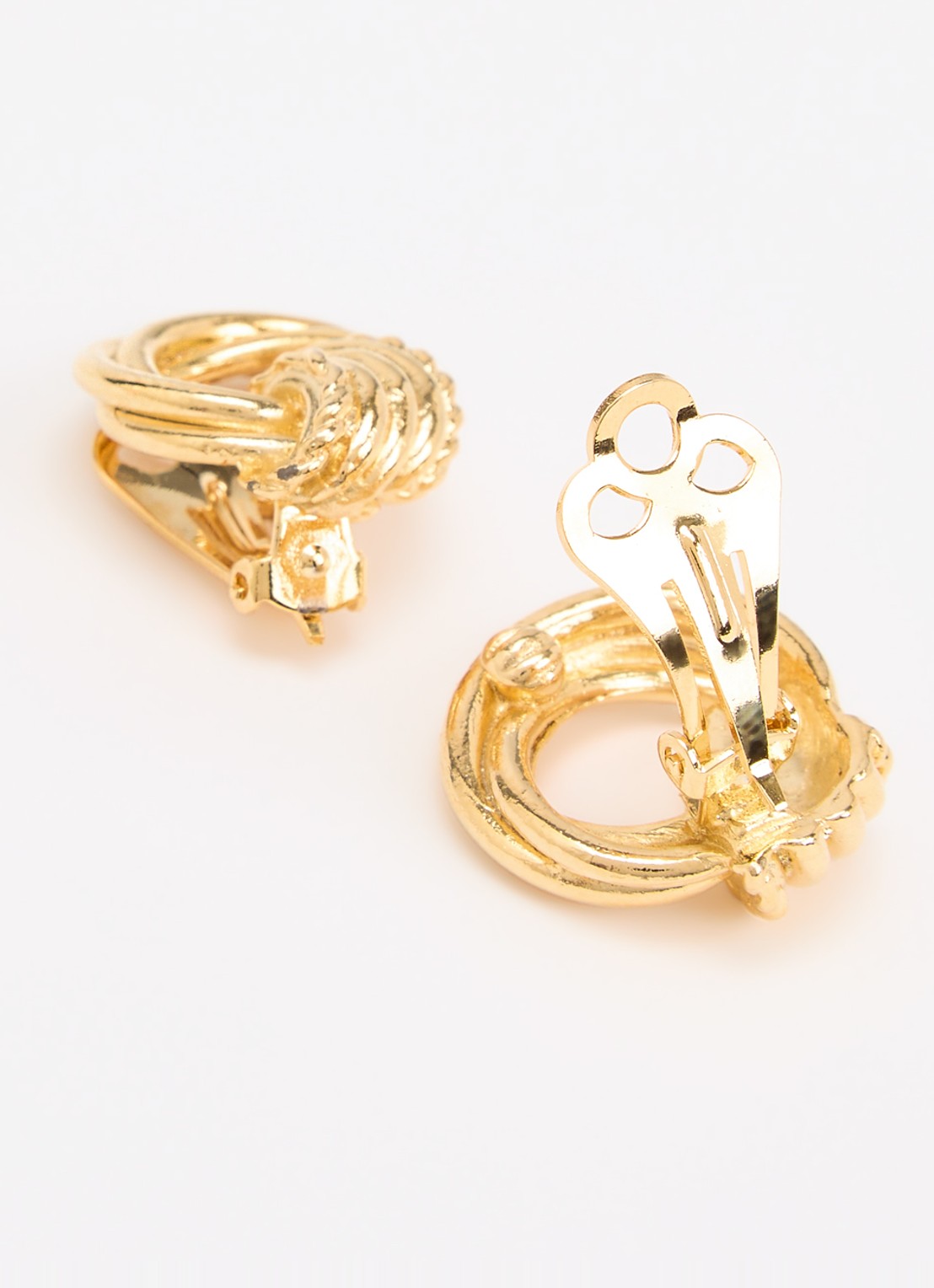 Kroonjuweeltjes Ecplise Ring oorclips verguld - detail 2 goud