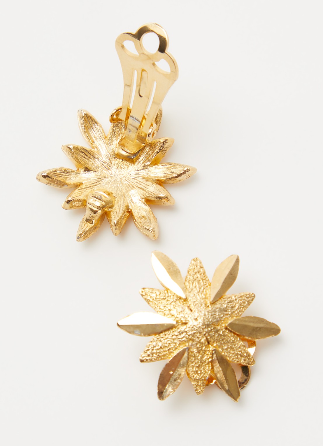 Kroonjuweeltjes Edelweiss Kristal oorclips verguld - detail 2 goud