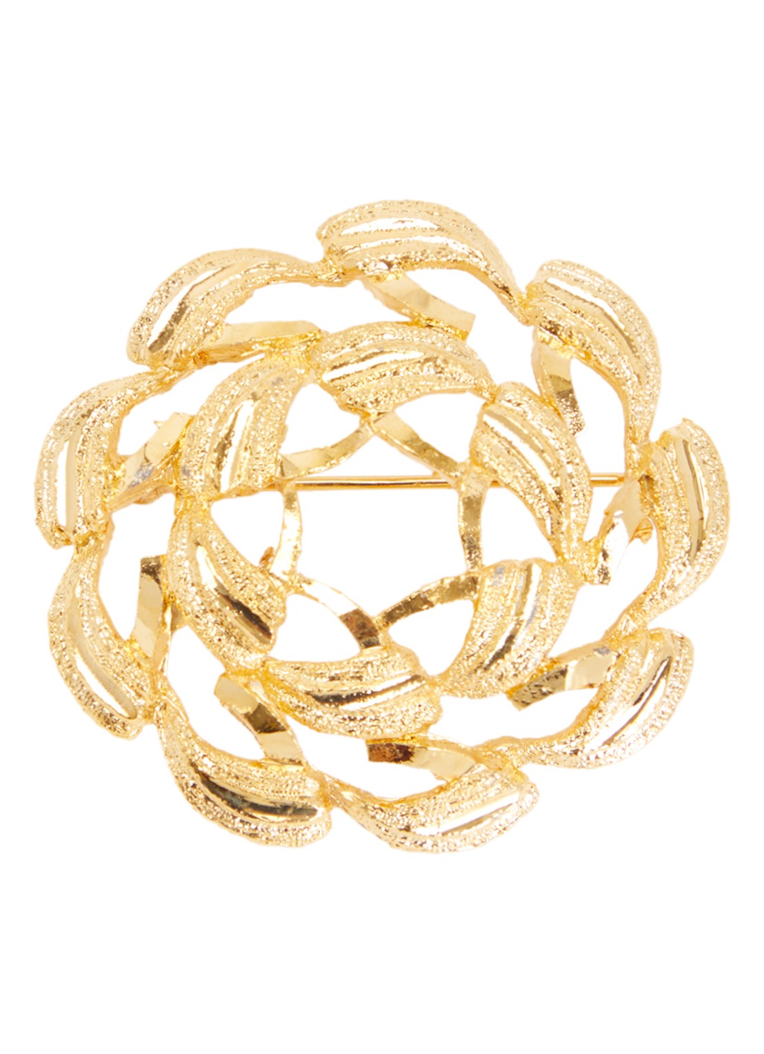 Kroonjuweeltjes Guirlande broche verguld - voorkant 3 goud