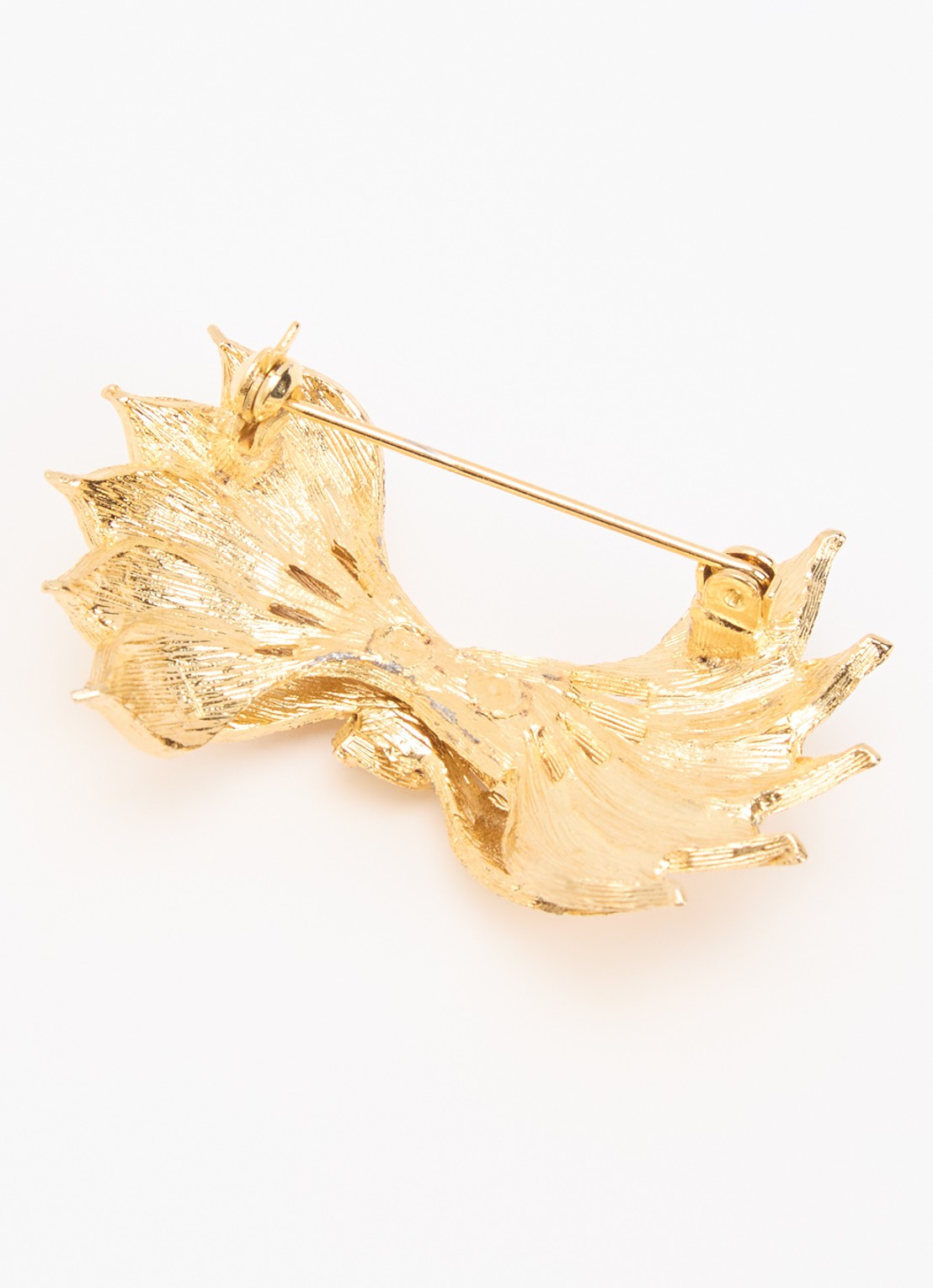 Kroonjuweeltjes Lierre Strik broche verguld - detail 2 goud
