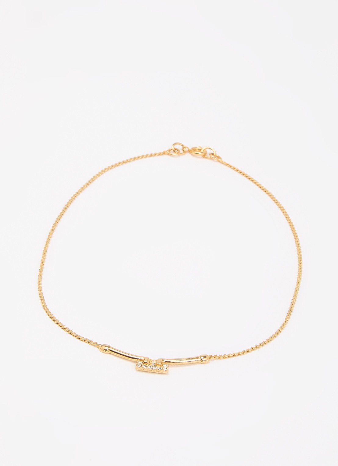 Kroonjuweeltjes Ligne ketting verguld - detail goud