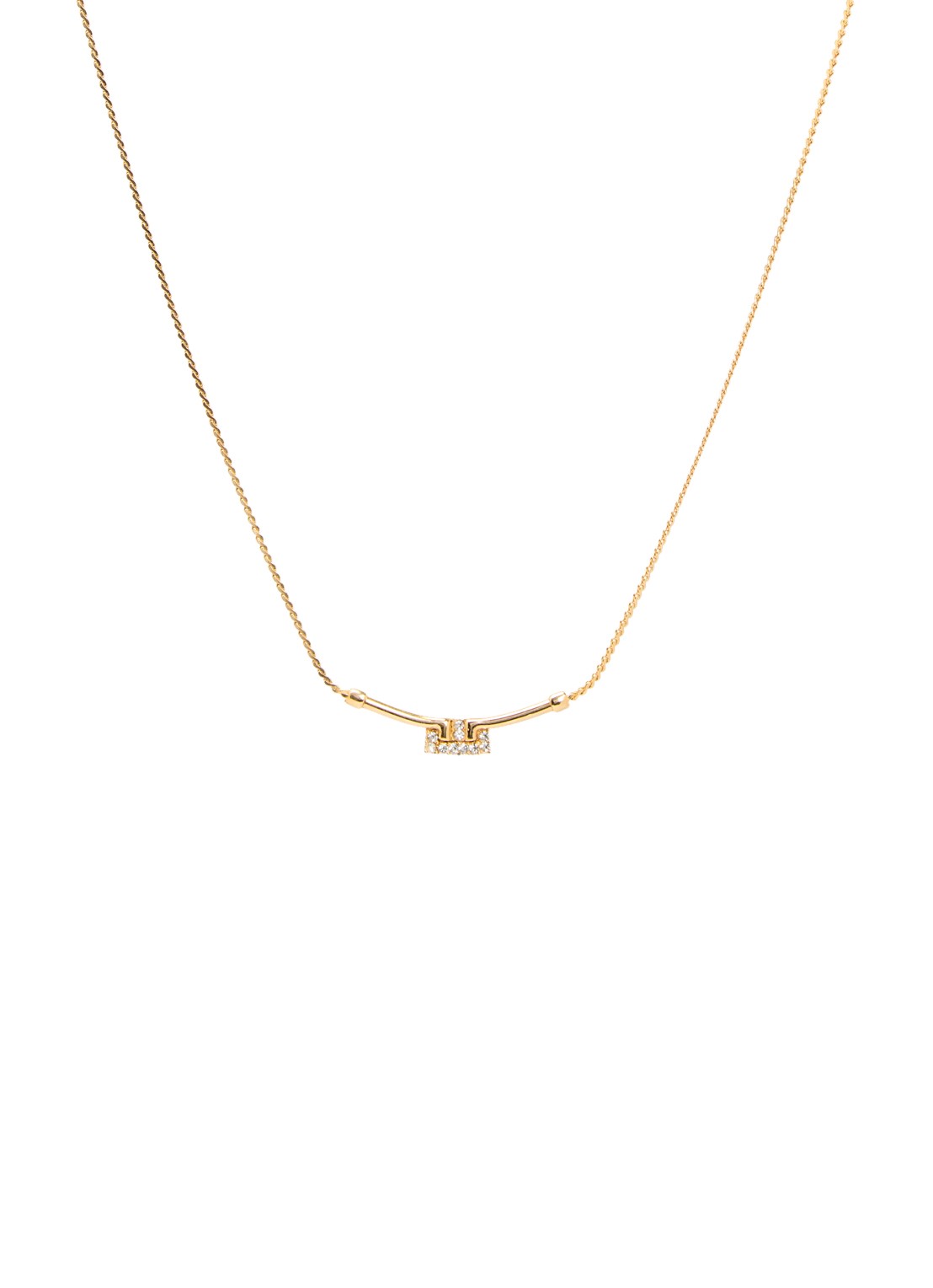 Kroonjuweeltjes Ligne ketting verguld - voorkant 4 goud
