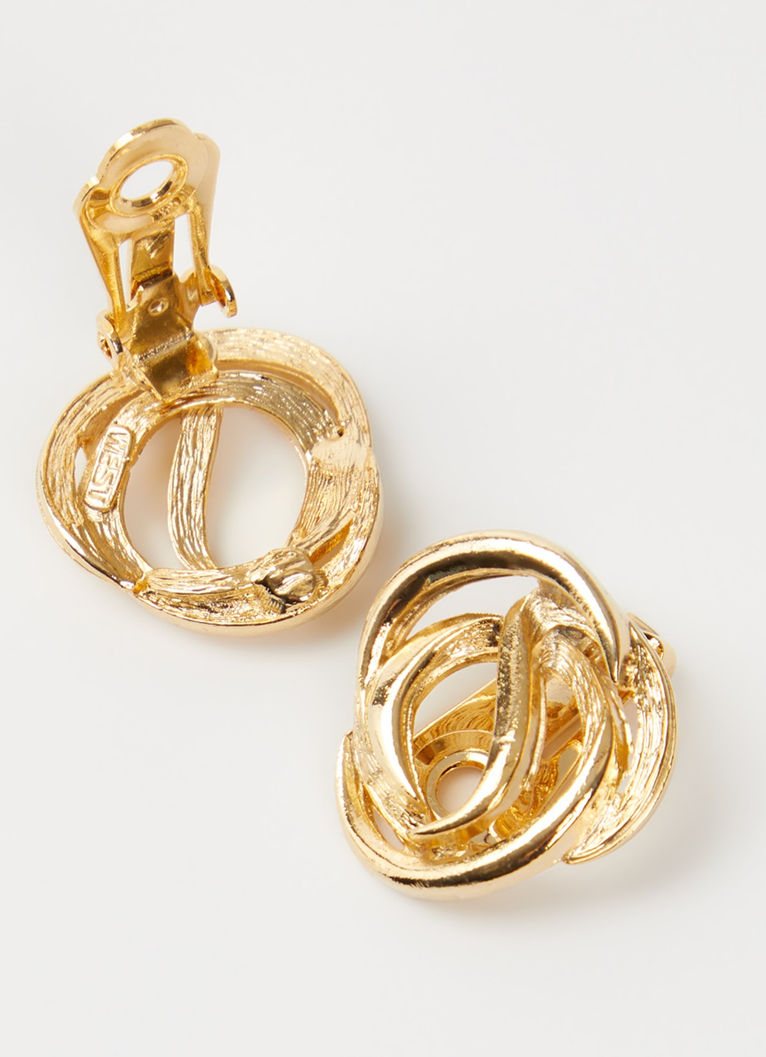 Kroonjuweeltjes Nova oorclips verguld - detail goud