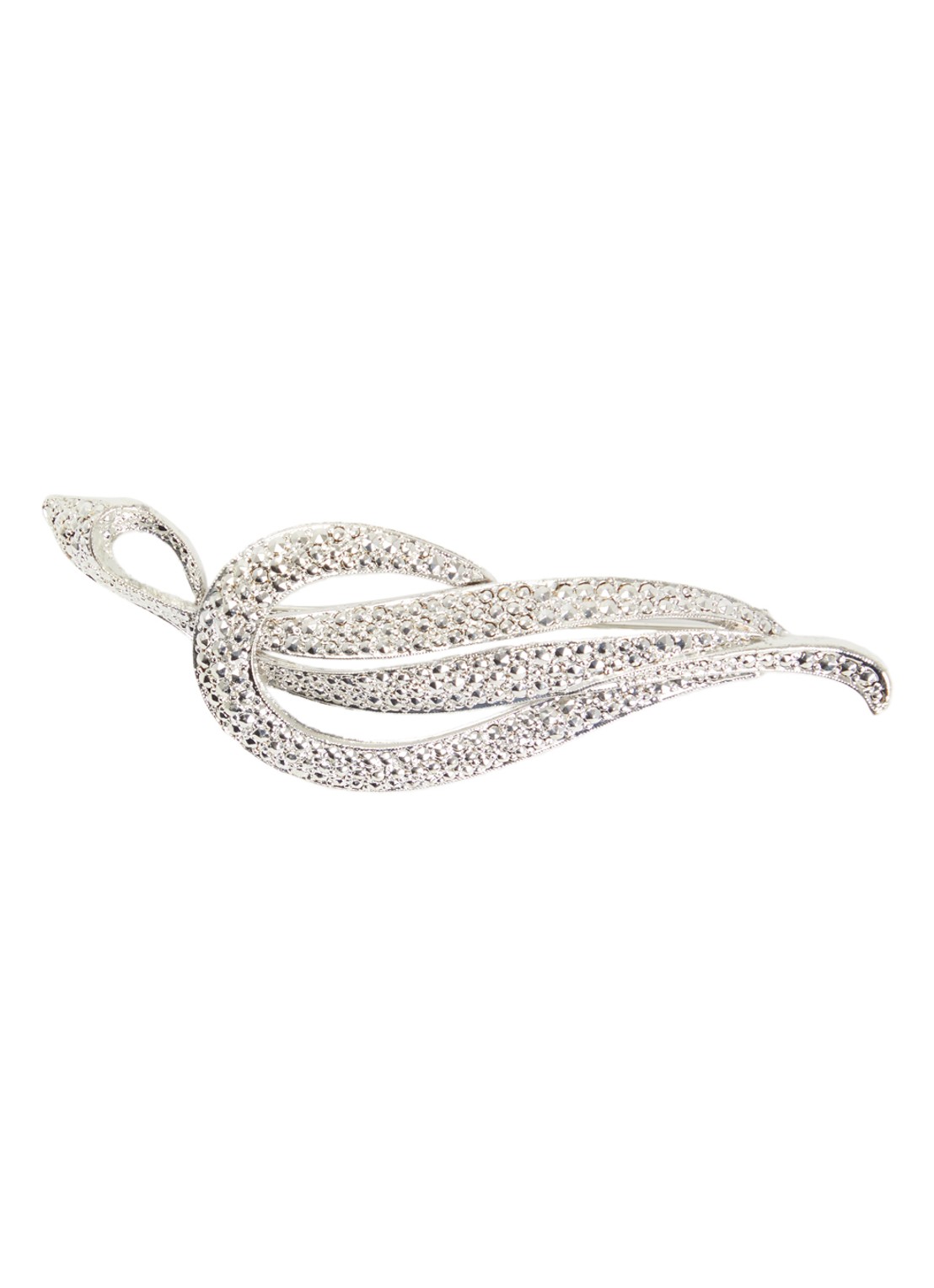 Kroonjuweeltjes Panache Kristal broche  - voorkant 3 zilver