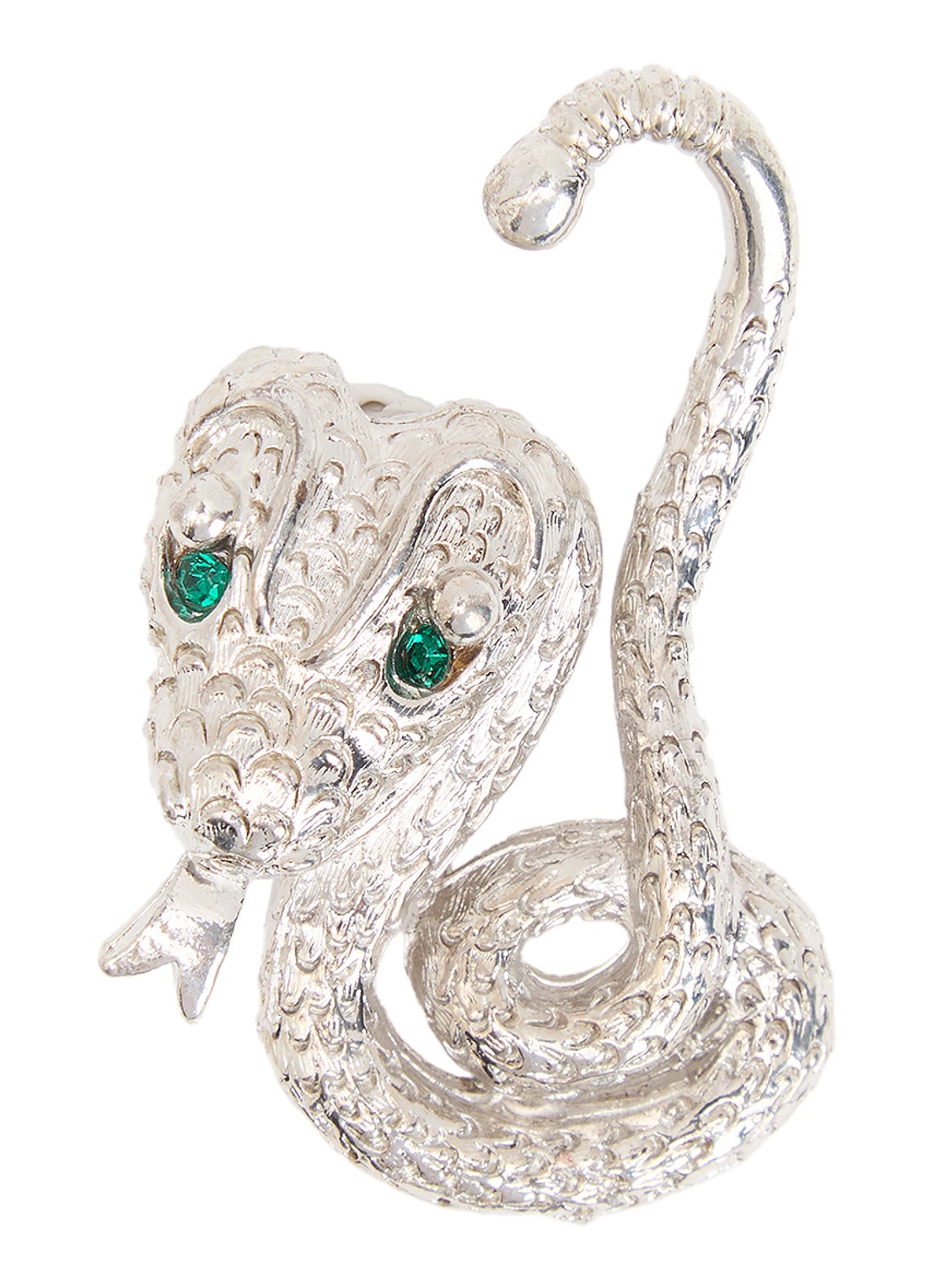 Kroonjuweeltjes Serpent broche - voorkant zilver