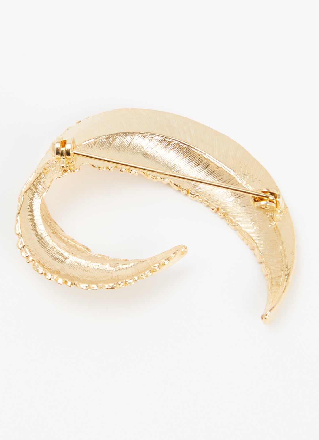 Kroonjuweeltjes Varen Blad broche verguld - detail 2 goud