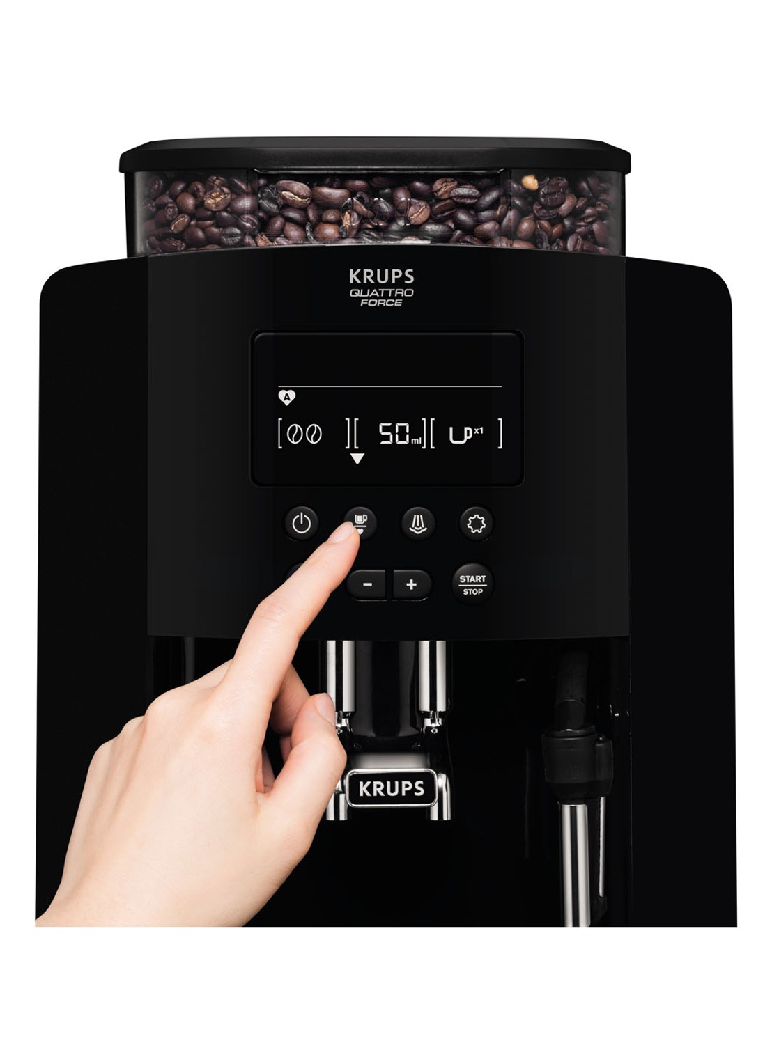Krups Arabica espressomachine EA8100 - detail 2 zwart