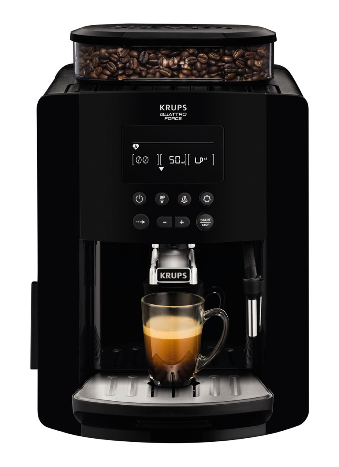 Krups Arabica espressomachine EA8100 - voorkant 6 zwart