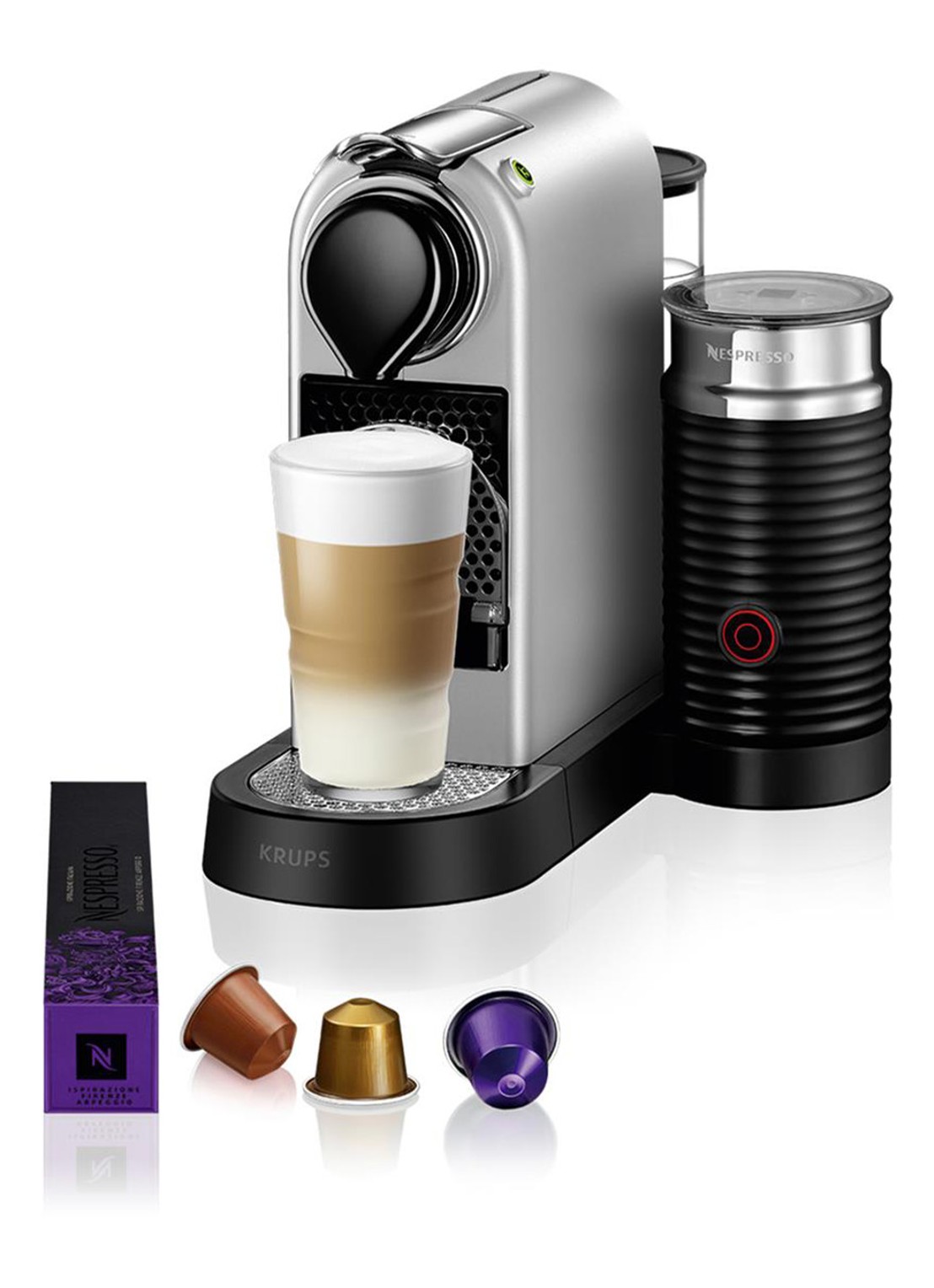 Krups Citiz & Milk Nespresso machine XN760B  - voorkant zilver