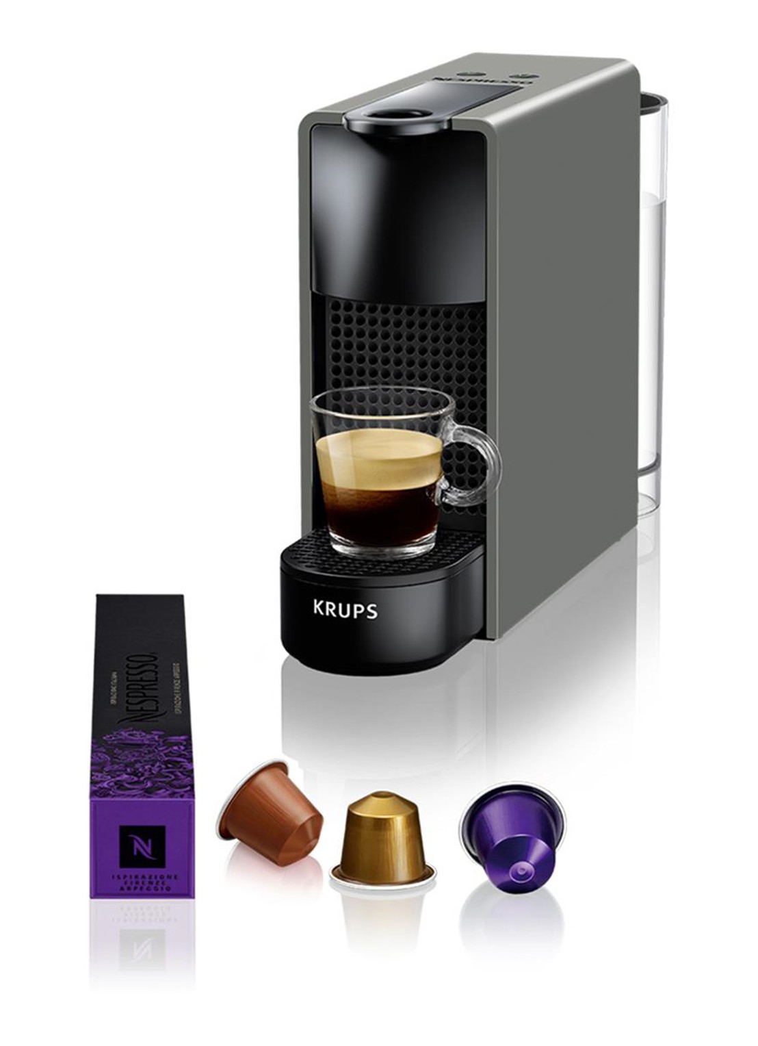 Krups Essenza Mini Nespresso machine XN110B - voorkant 7 antraciet