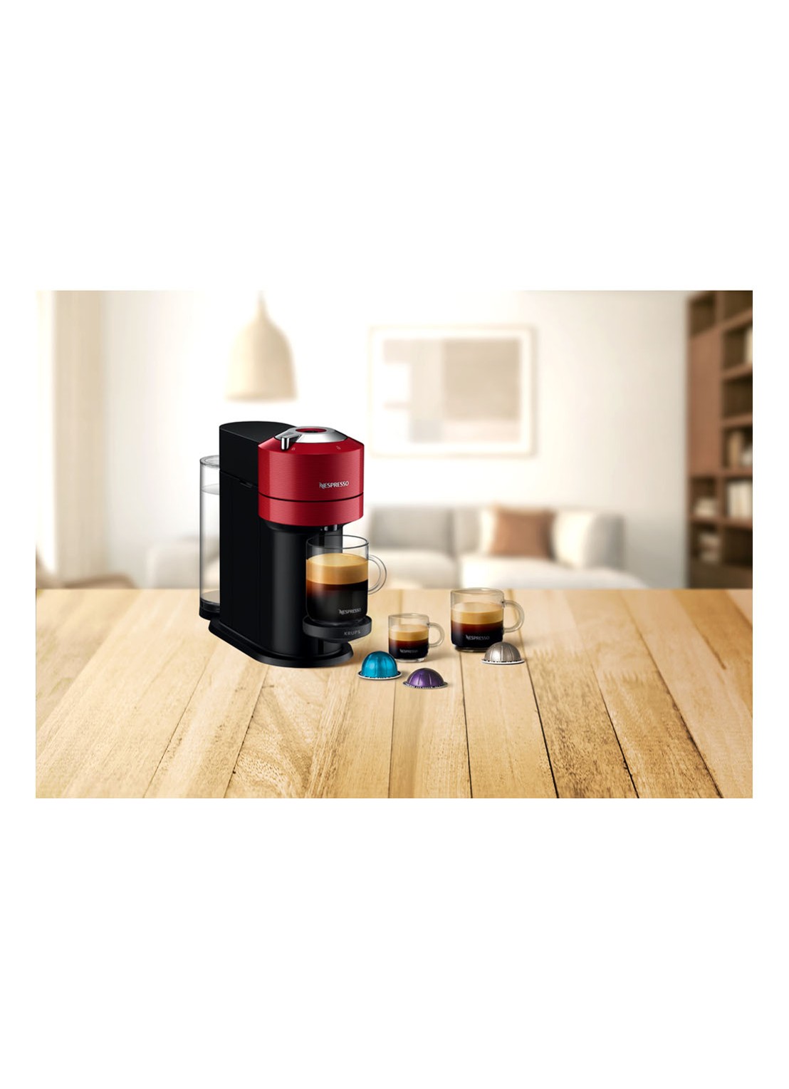 Krups Vertuo Next Nespresso machine XN9105 - detail 6 cranberryrood