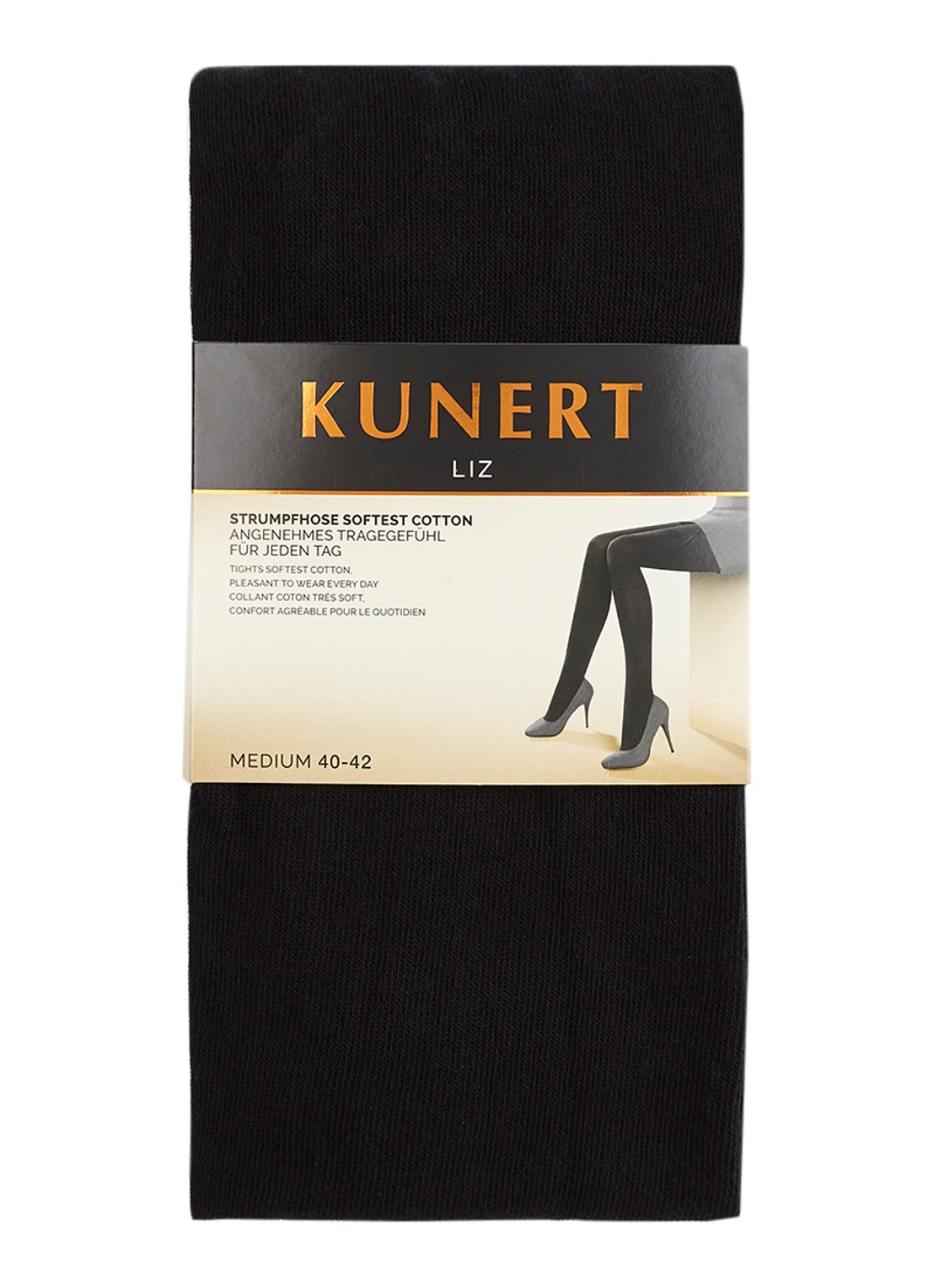 Kunert Liz maillot van katoen black - voorkant 2 zwart