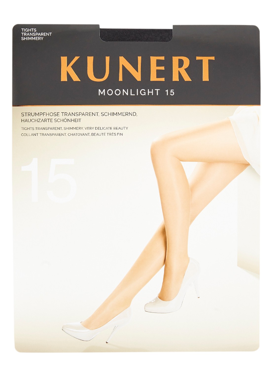 Kunert Moonlight panty in 15 denier black - voorkant 2 zwart