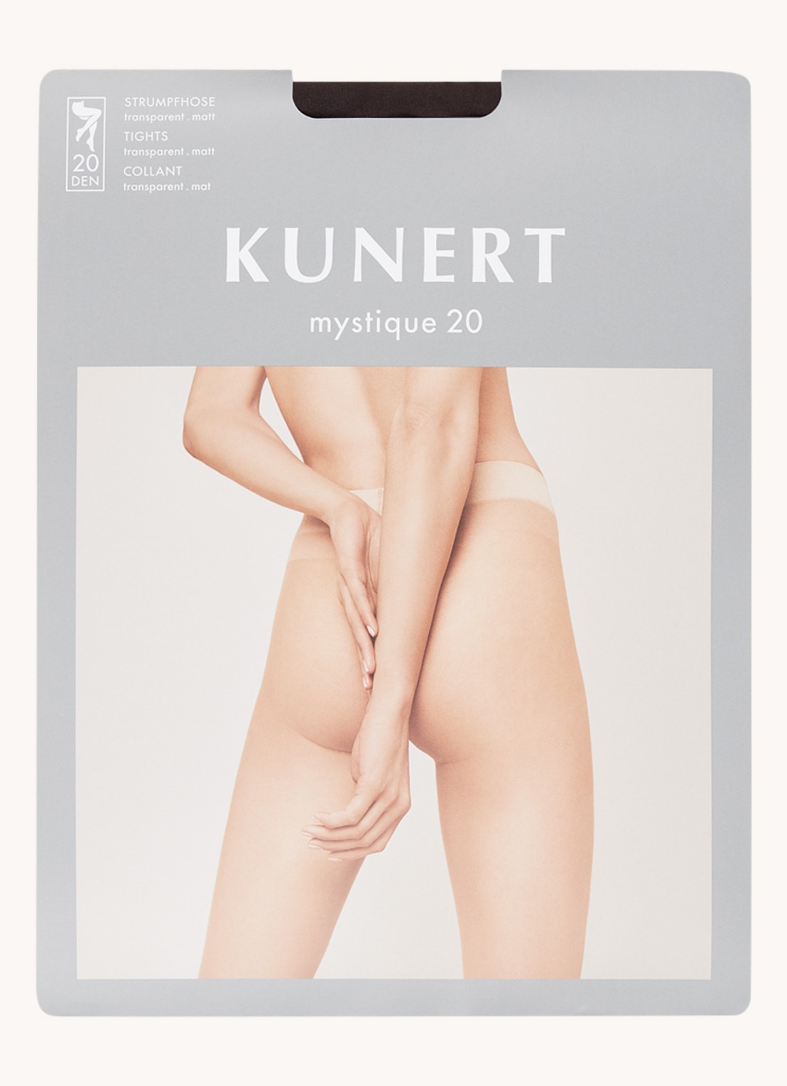 Kunert Mystique panty in 20 denier - voorkant 3 donkerbruin