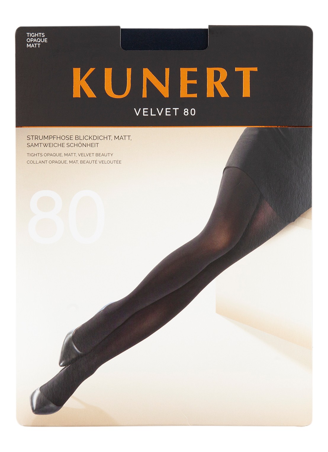 Kunert Velvet panty in 80 denier marine - voorkant donkerblauw