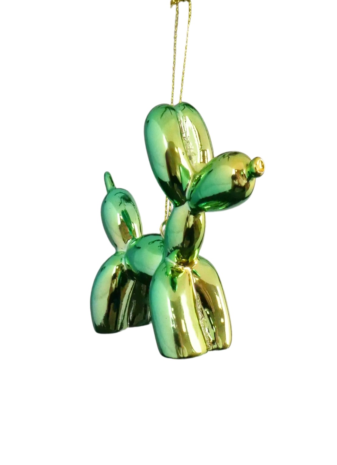 Kurt Adler Ballonhond kersthanger 7,5 cm - voorkant groen