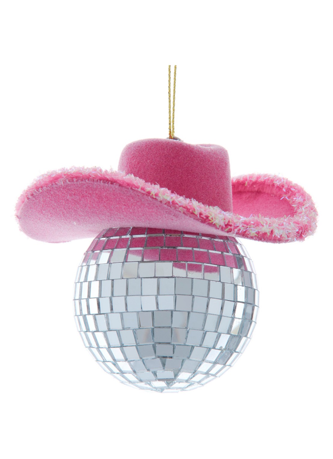 Kurt Adler Disco Cowboy kersthanger 7,5 cm - voorkant roze