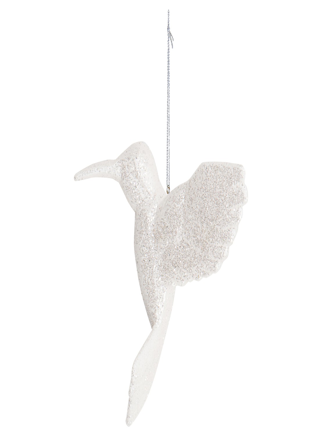 Kurt Adler Kolibrie kersthanger 10 cm - voorkant wit