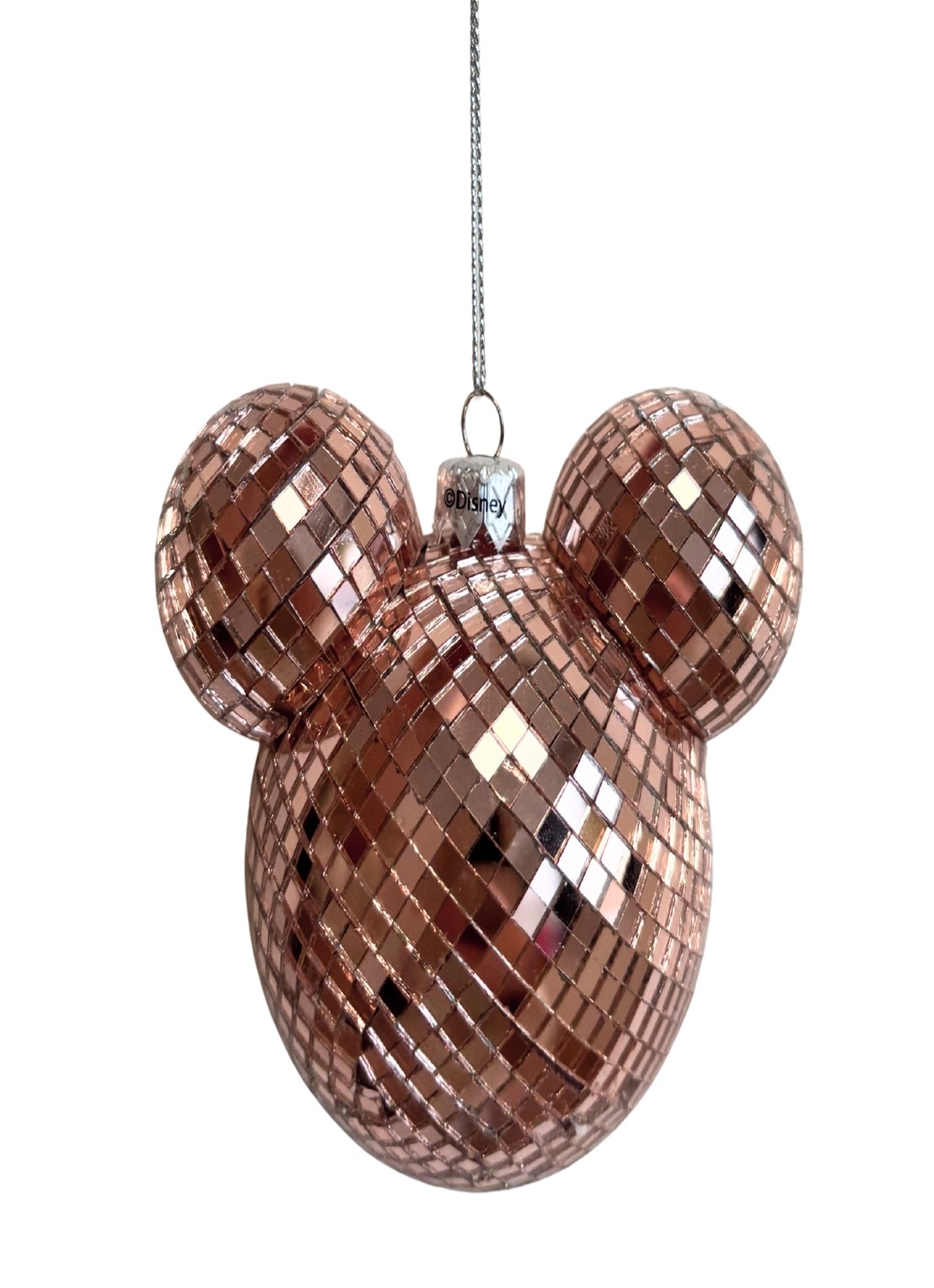 Kurt Adler Mickey Disco kersthanger 9 cm - voorkant lichtroze