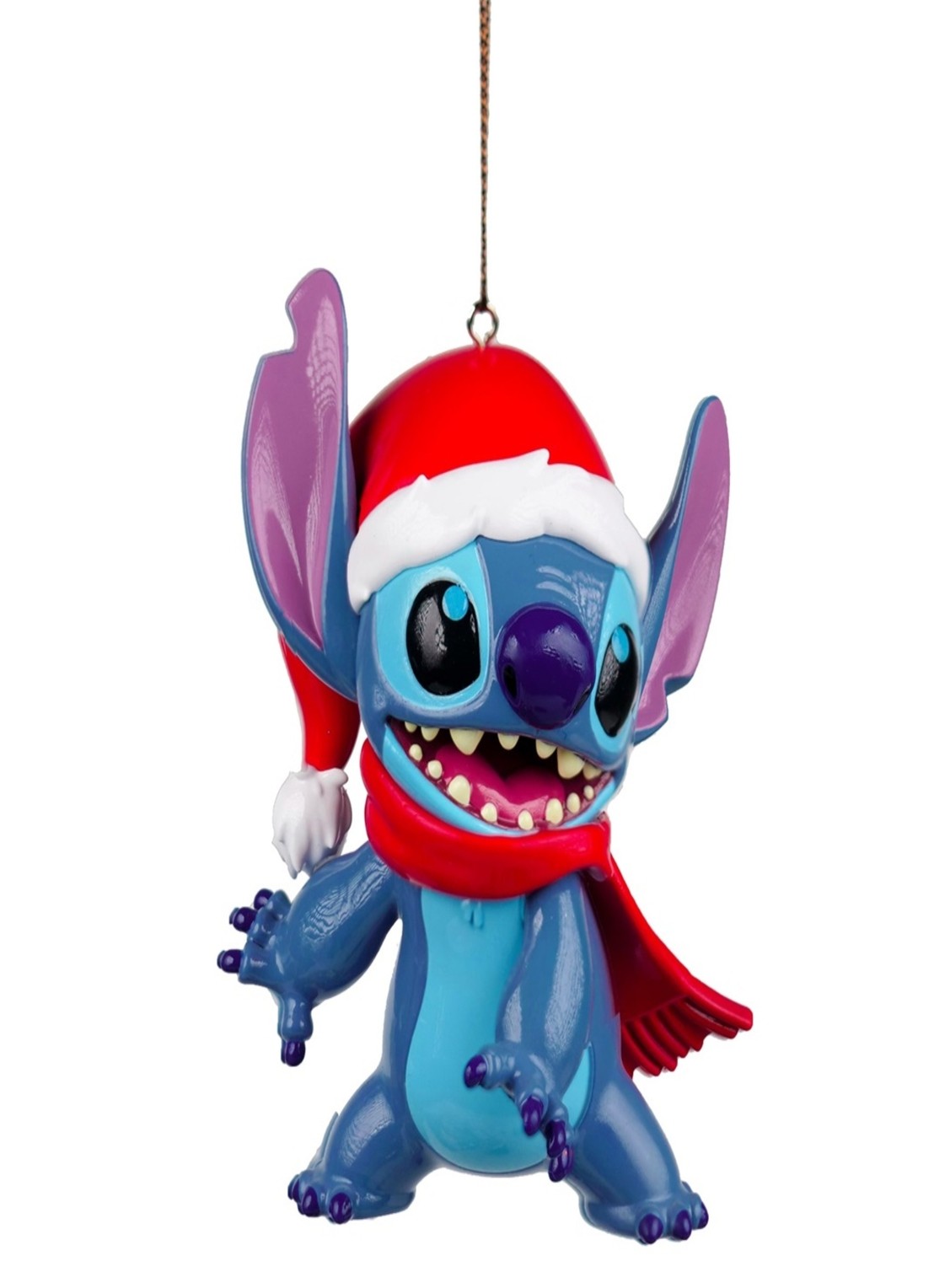 Kurt Adler Stitch kersthanger 8 cm - voorkant blauw