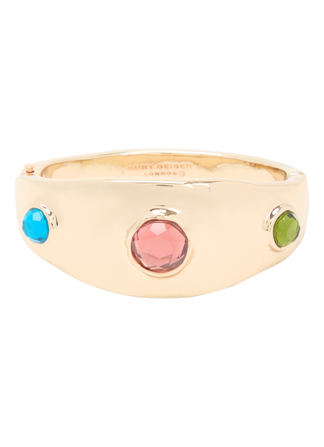 Kurt Geiger Bangle met kristal  - voorkant 2 goud