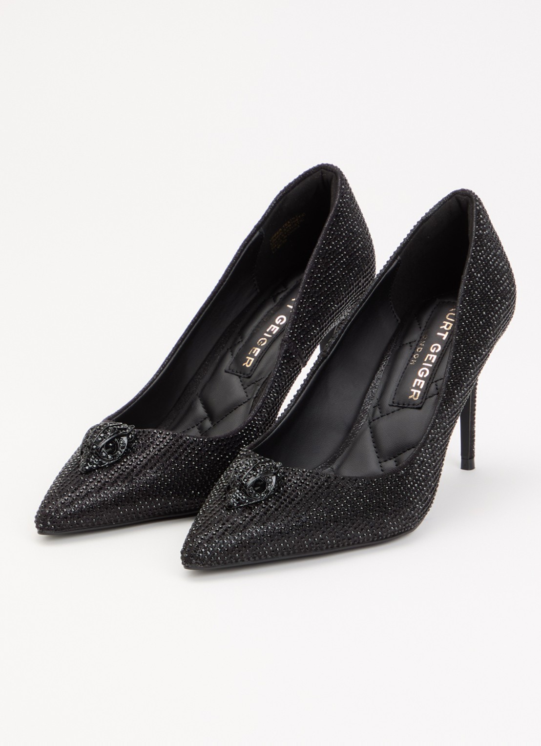 Kurt Geiger Belgravia Eagle Court pump met strass - detail 2 zwart