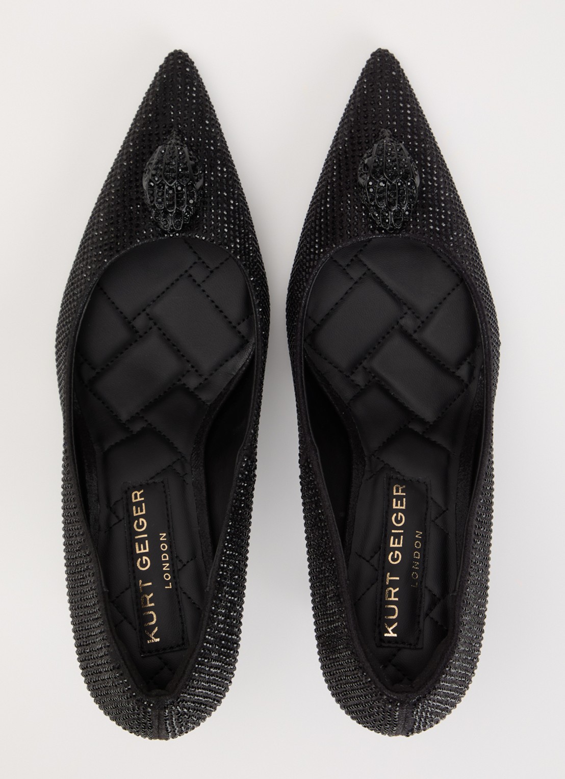 Kurt Geiger Belgravia Eagle Court pump met strass - detail 3 zwart