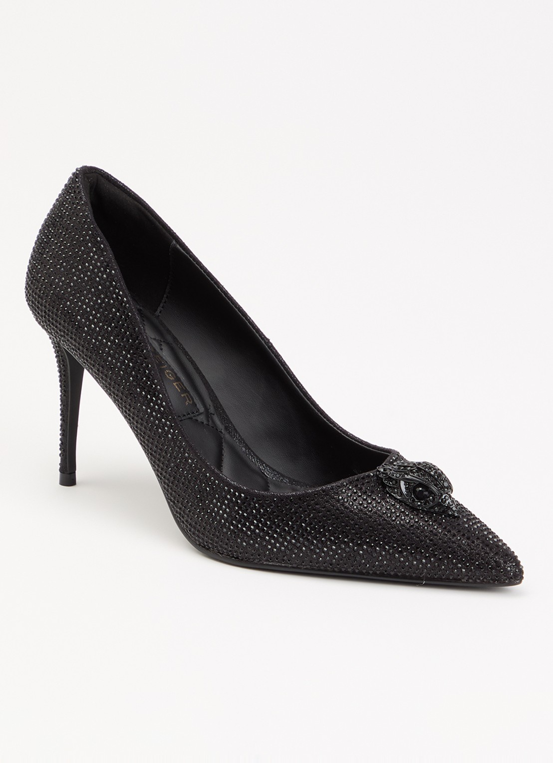Kurt Geiger Belgravia Eagle Court pump met strass - voorkant 5 zwart
