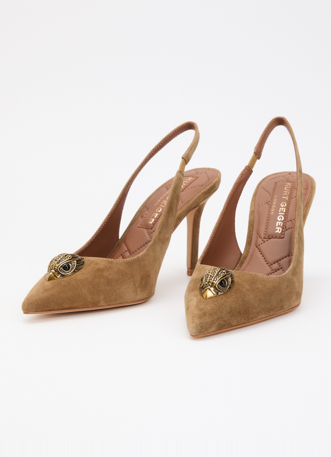 Kurt Geiger Belgravia pump met logo - detail 3 naturel