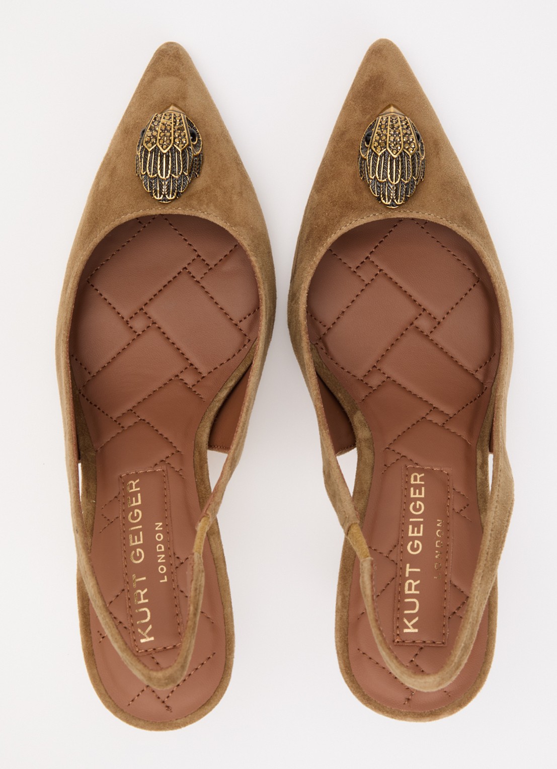 Kurt Geiger Belgravia pump met logo - detail 4 naturel