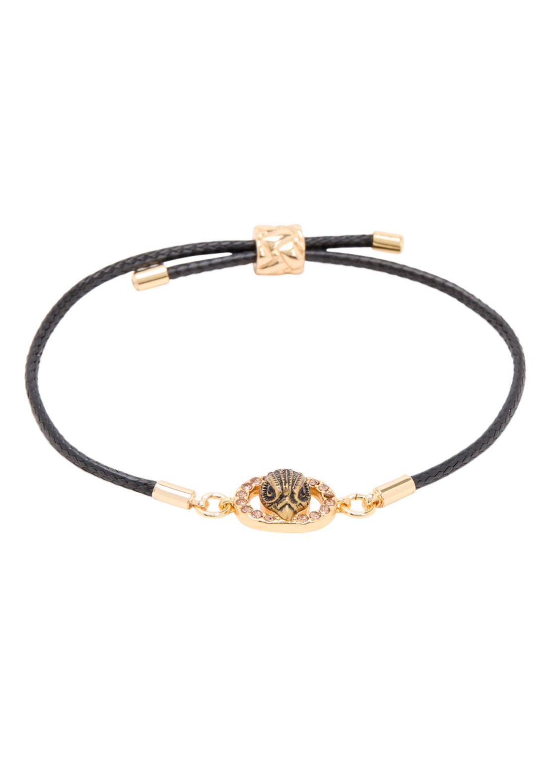 Kurt Geiger Chelsea armband met kristal - voorkant zwart