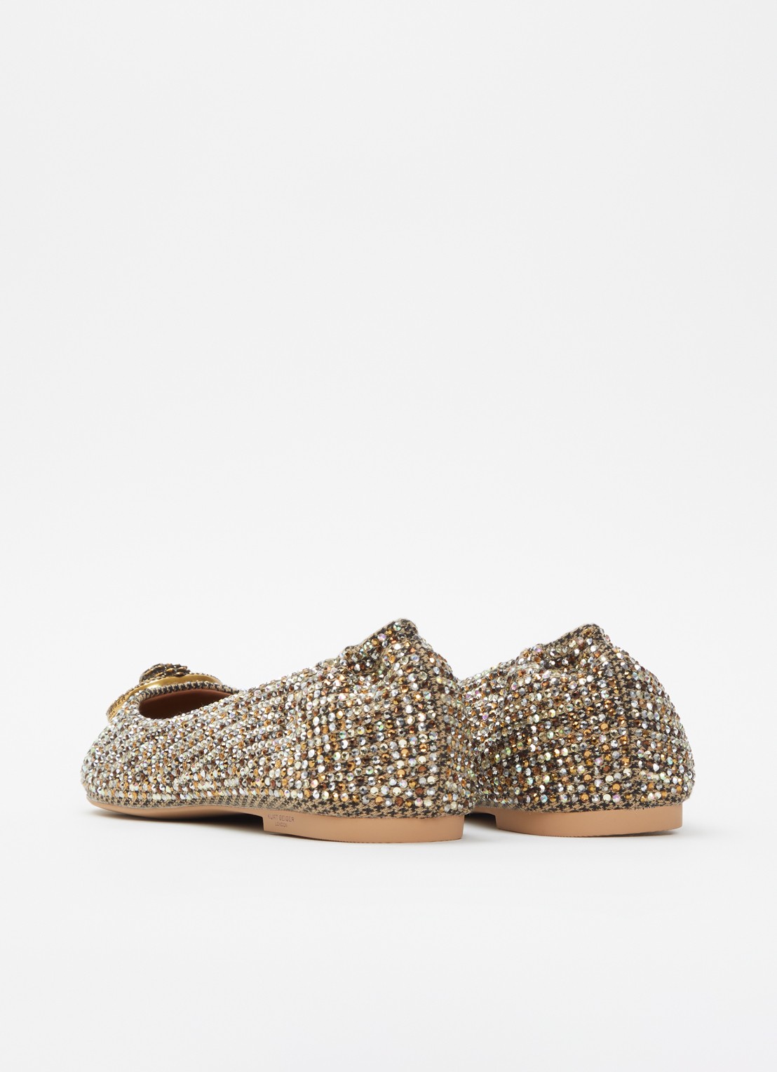 Kurt Geiger Chelsea ballerina met strass - achterkant 5 zand