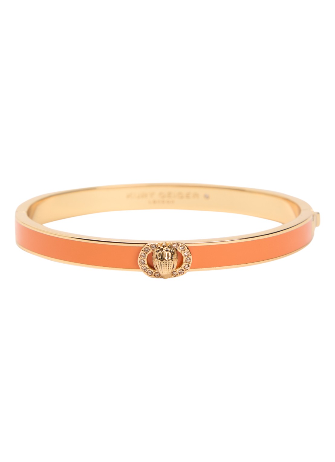 Kurt Geiger Chelsea bangle met kristal - voorkant oranje