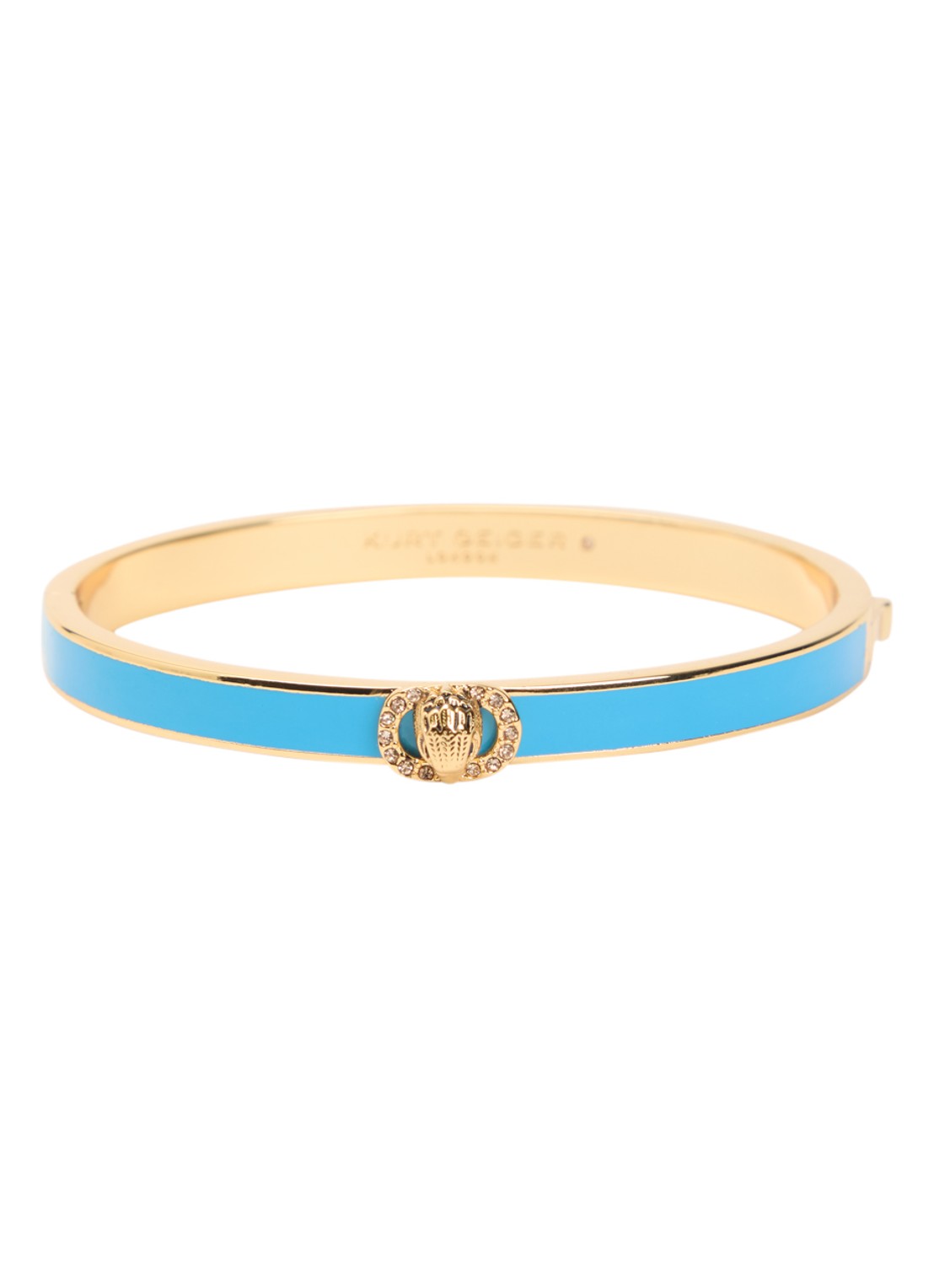 Kurt Geiger Chelsea bangle met kristal - voorkant blauw