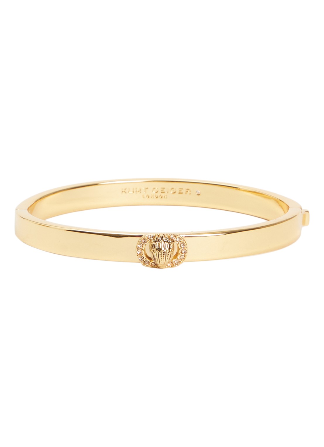 Kurt Geiger Chelsea bangle met kristal - voorkant goud