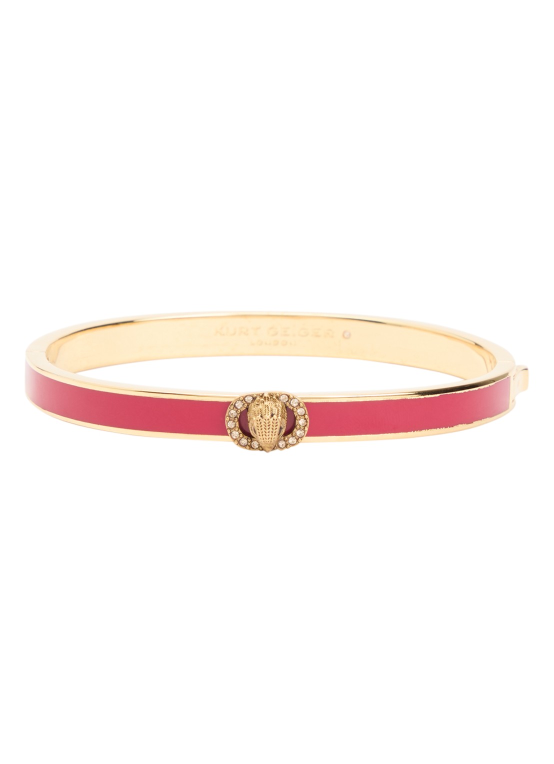 Kurt Geiger Chelsea bangle met kristal - voorkant 2 rood
