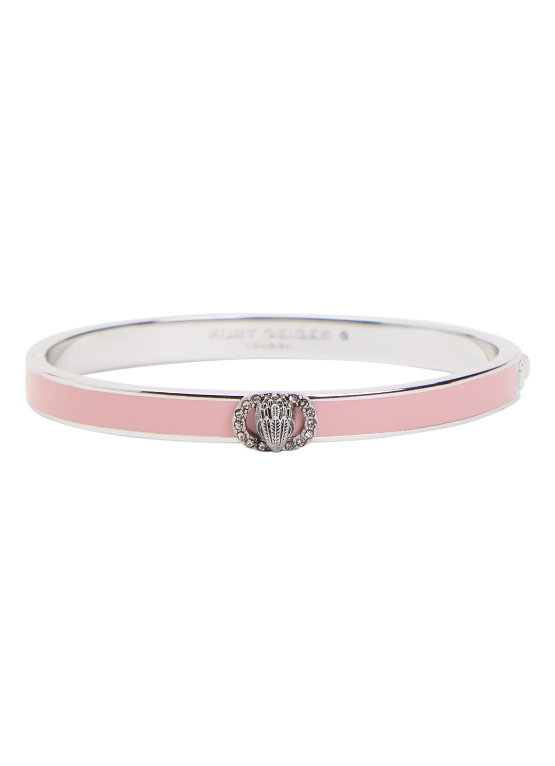 Kurt Geiger Chelsea bangle met kristal - voorkant 2 roze