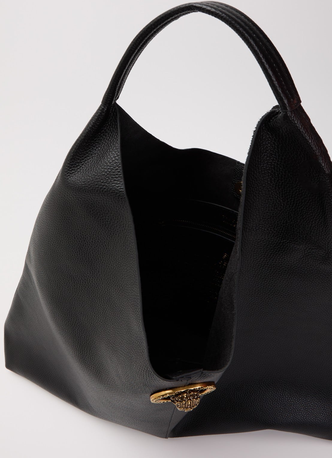 Kurt Geiger Chelsea Large schoudertas van leer - detail zwart