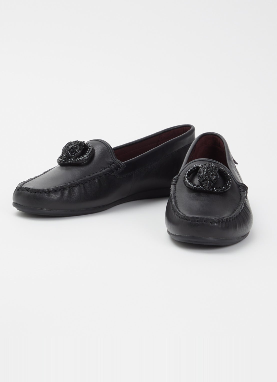 Kurt Geiger Chelsea mocassin van leer - detail 2 zwart