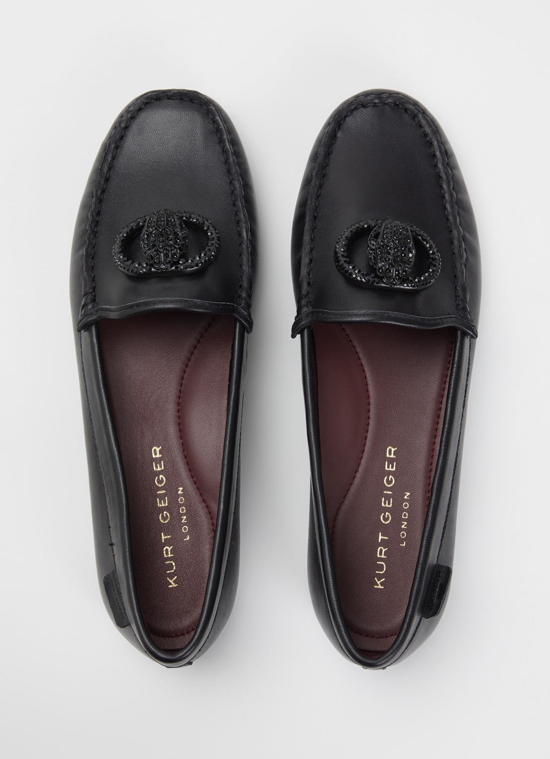 Kurt Geiger Chelsea mocassin van leer - detail 3 zwart