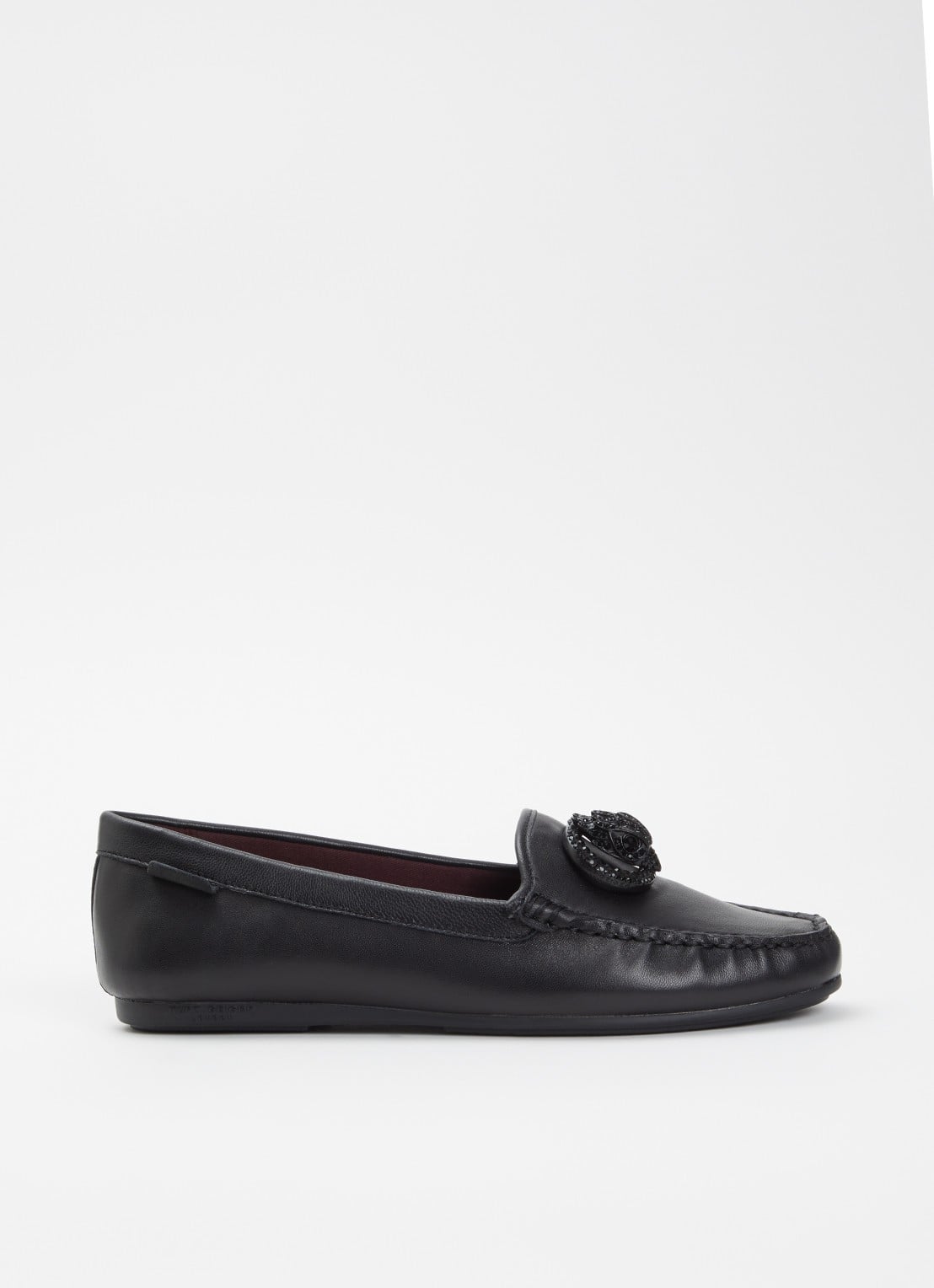 Kurt Geiger Chelsea mocassin van leer - voorkant zwart