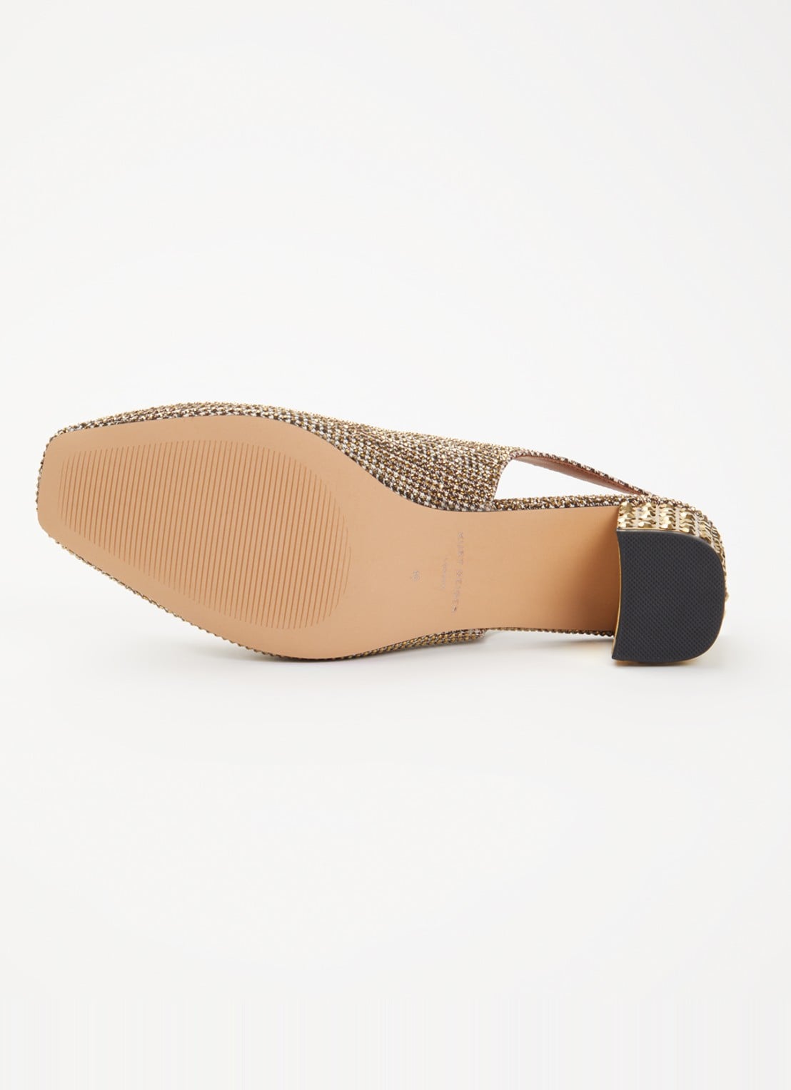 Kurt Geiger Chelsea slingback met strass - detail 3 goud