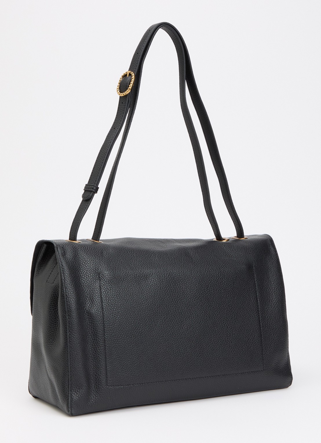 Kurt Geiger Chelsea Slouch Flap Large schoudertas van leer - achterkant 5 zwart