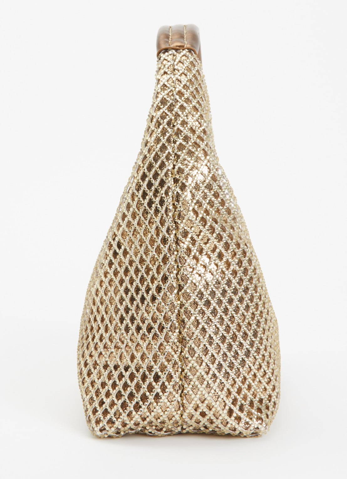 Kurt Geiger Chelsea Small handtas met mesh details en strass - detail 2 goud