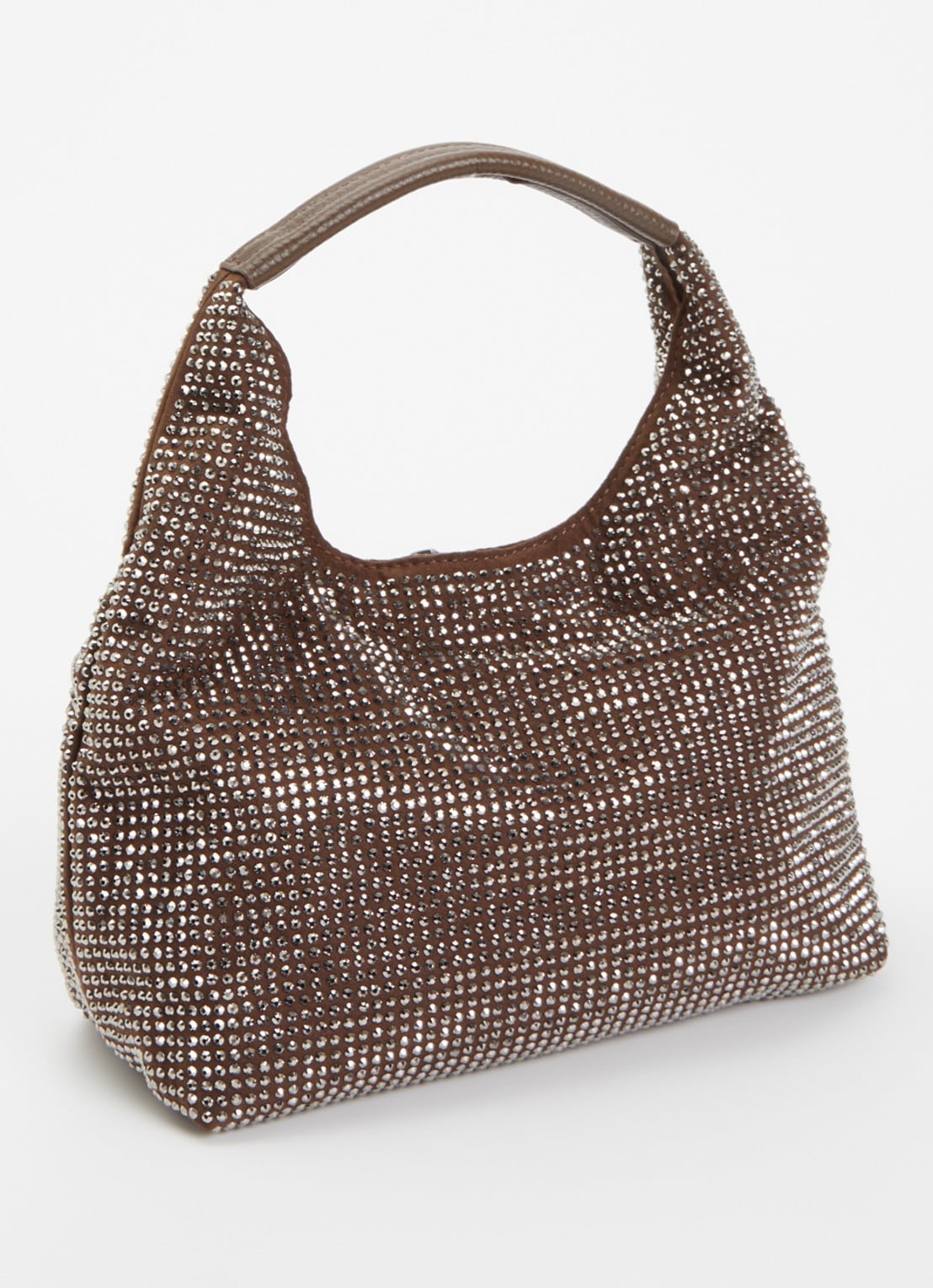 Kurt Geiger Chelsea Small handtas met strass - achterkant bruin