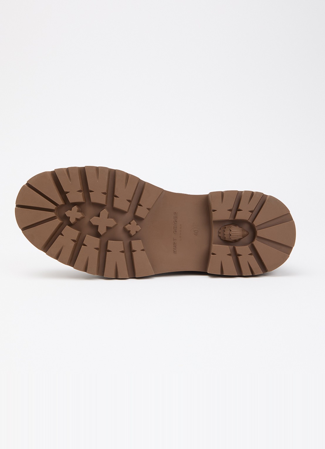 Kurt Geiger Chelsea veterboot van suède met strass - detail 3 cognac
