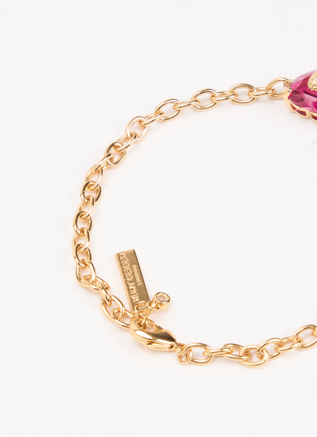Kurt Geiger Christal Heart armband met kristal - detail fuchsia
