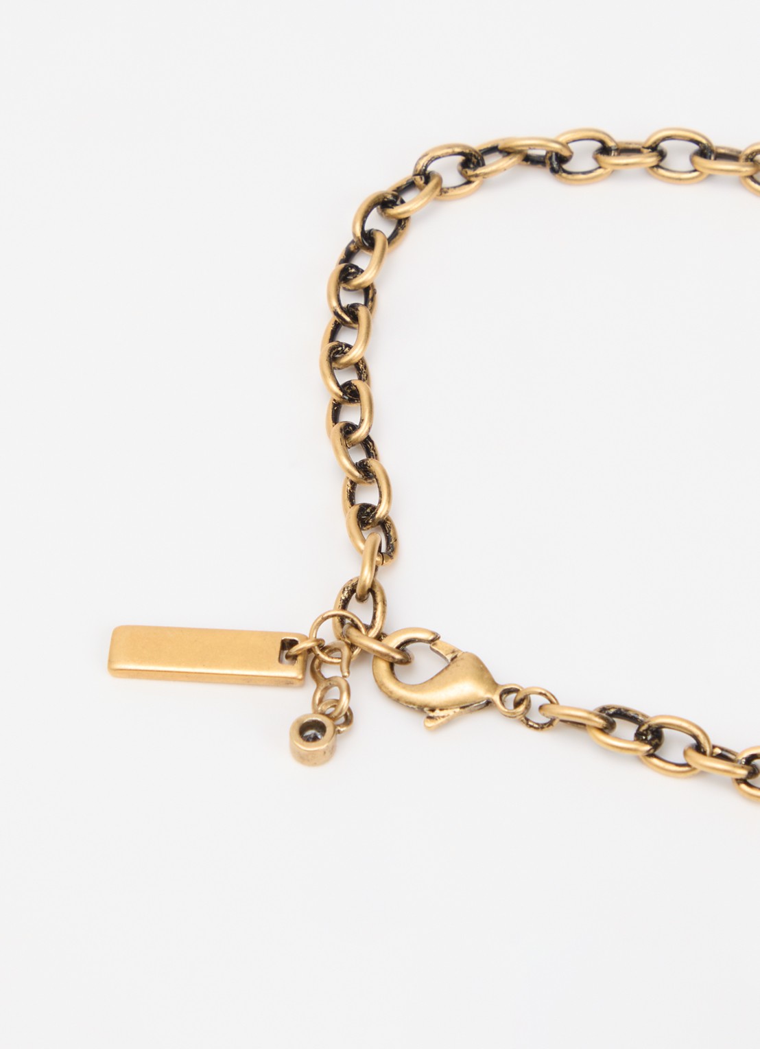Kurt Geiger Christal Heart armband met kristal - detail goud