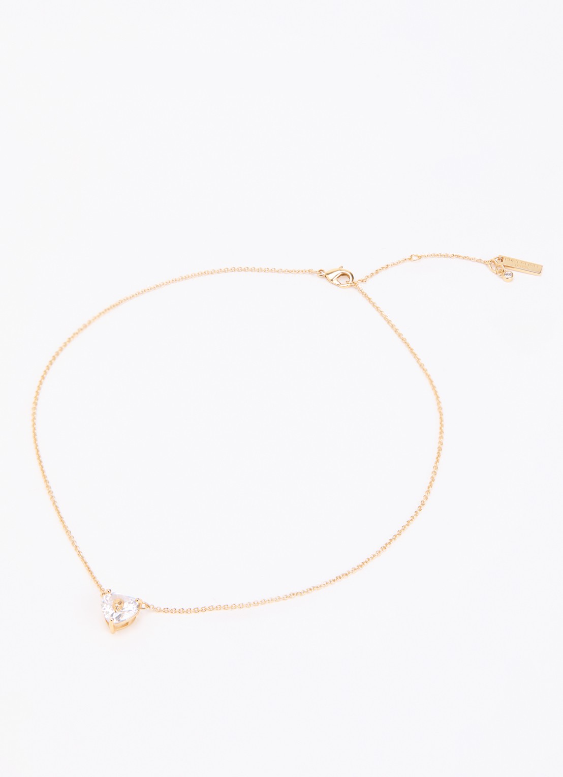Kurt Geiger Crystal Heart ketting met kristal - detail wit